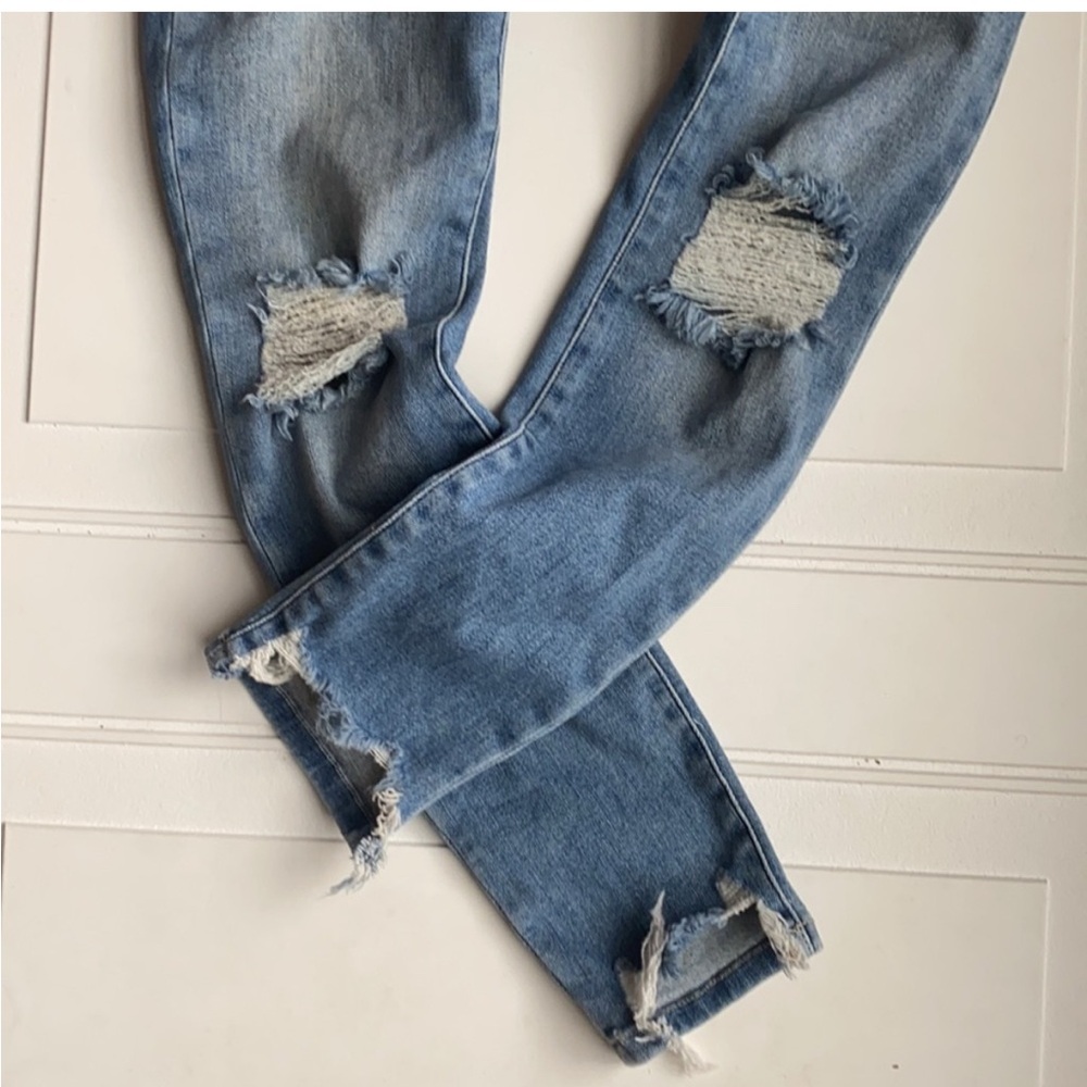 FRAME Denim Le High Skinny Crop Distressed‎ Jeans Size 25 - Picture 4 of 7